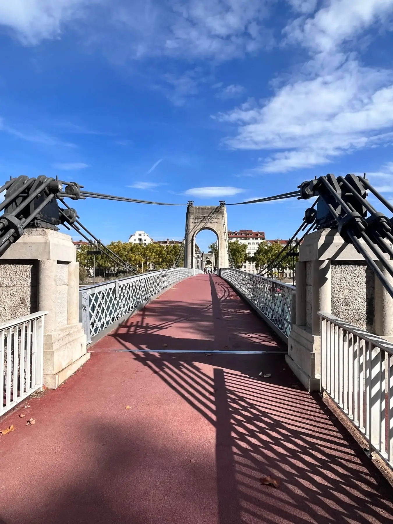 La passerelle du Collège sur le Rhône, entre la Presqu'île et le 6e arrondissement